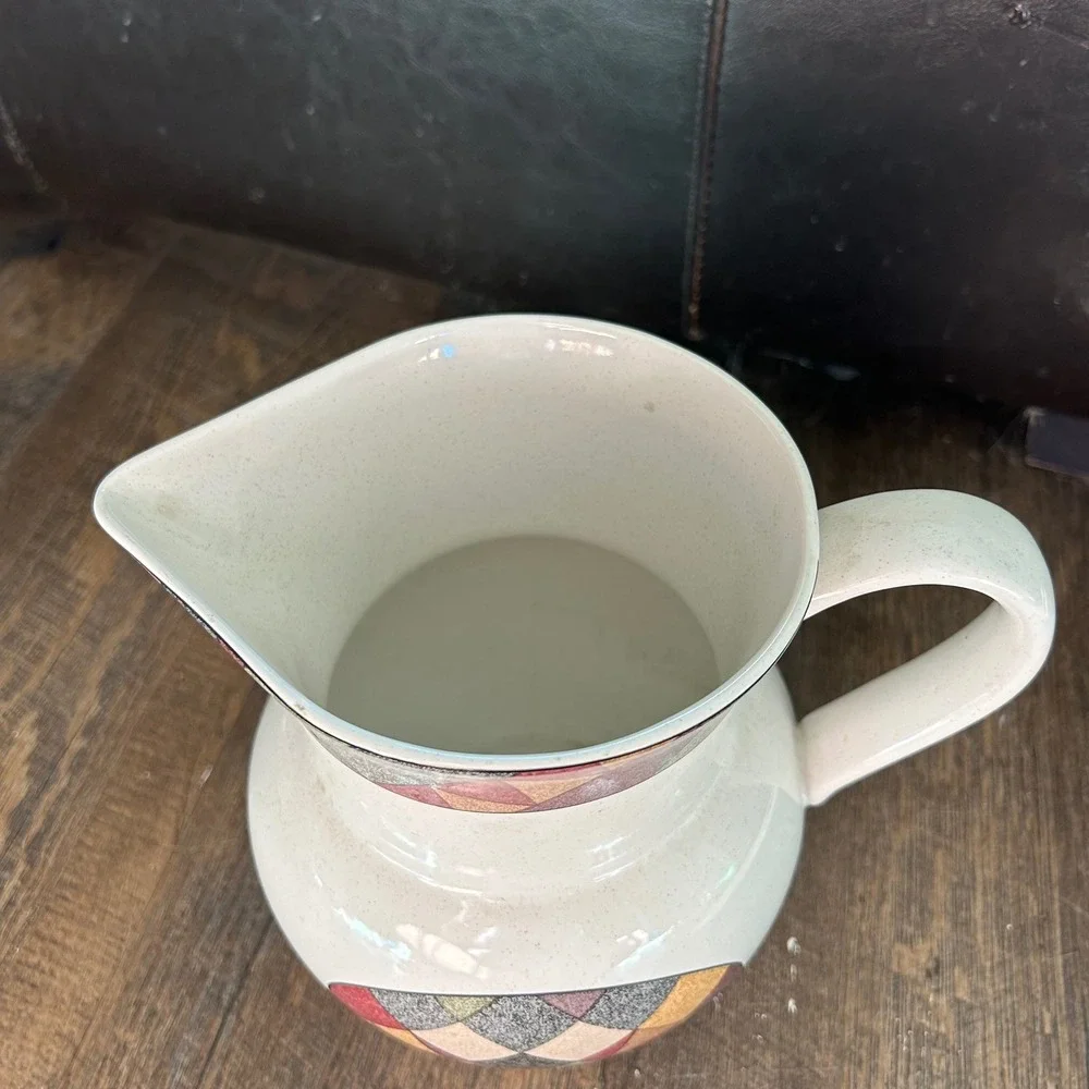 Studio Nova Palm Desert‎ Pitcher Nancy Green Y2216 Geometric Ceramic Stoneware